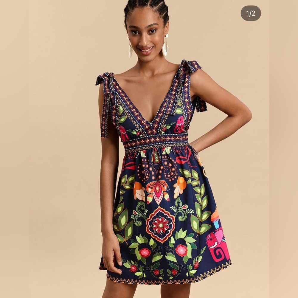 Colorful Floral Women's Dress